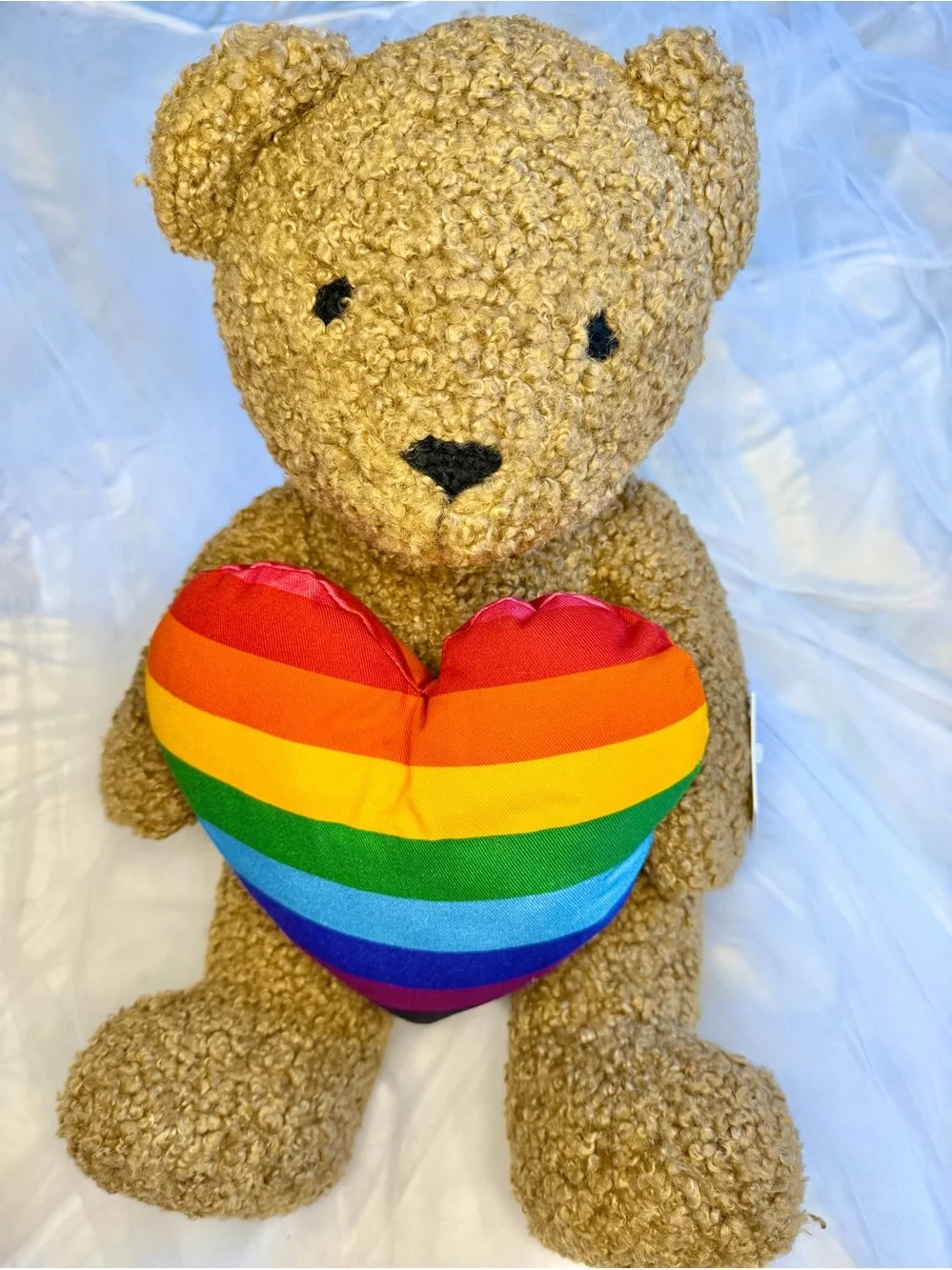 Pottery Barn Teddy Shaped Pillow- Trevor Project 🌈 FREE SHIPPING!